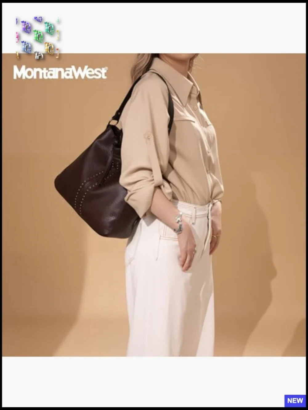 Chic Hobo Crossbody Bag Faux Leather Triple Compartment Convertible Strap